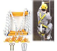 Fire Escape Ladder - Heavy-Duty Emergency Rope Ladder, 420KG Capacity with Durable Hooks, Tear-Resistant Design for Safe Quick Evacuations (One Color 5m/16.4ft)