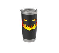 Fire Face Pumpkin Jack O Lanterna Halloween Uomini Ragazzi Bambini Bicchiere termico in acciaio inox doppia parete