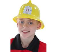 Fire fighter hat Casco Giallo Distintivo Libro Settimana Costume Accessorio