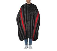 Fire Fighter Thin Red Line Flag Unisex Mantella Taglio Capelli Tutta Lunghezza Mantella Parrucchiere Leggera Mantellina Parrucchiere Per Uso Domestico Parrucchieri Acconciatura 168X140Cm