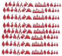 Fire Flame Collections (Fire Flame Peel and Stick Nail Stickers Red)