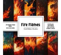 Fire Flames Scrapbook Paper: Decorative Double-Sided Craft Papers For Junk Journals, Wrapping & Mixed Media, Card Making And More