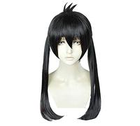 Fire Force Tamaki Kotatsu Doppia coda di cavallo nera Fibra resistente al calore Capelli Anime Costume Parrucca Cosplay Taglia unica Kotatsu Tamaki