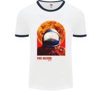 Fire Hazard Too Hot To Handle Astronaut Space Uomo Ringer T-Shirt