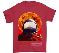 Fire Hazard Too Hot To Manico Astronauta Spazio T-Shirt 100% IN Cotone
