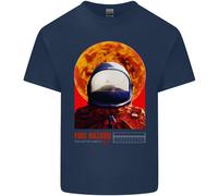 Fire Hazard Too Hot To Manico Astronauta Spazio Uomo Cotone T-Shirt