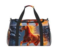 Fire Horse Night - Borsone da viaggio impermeabile per sport, palestra e fine settimana, per uomini e donne