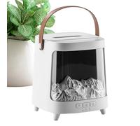 Fire Humidifier, 7 Color Flame Light, Ultra Quiet 200 ml Aromatherapy Machine, Smart Timer Function, Cool Mist Diffuser for Bedroom, Home, Uffici, Desktop, Workplace, Relax