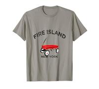 Fire Island carro Rosso Vacanza New York Spiaggia Oceano LI NY Maglietta
