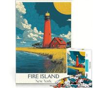 Fire Island, NY Puzzle da 1000 pezzi per adolescenti | 50x75cm Decorazione d'interni per la casa: migliorare l'amore tra le coppie Rafforzare l'amore tra le coppie.