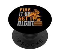 Fire It Up Get It High ATV Rider Quad Bike Offroad PopSockets PopGrip Adesivo