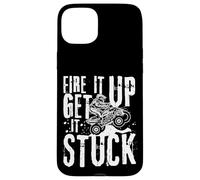 Fire It Up Get It Stuck ATV Rider fuoristrada Dirt Racing Custodia per iPhone 15 Plus