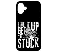 Fire It Up Get It Stuck ATV Rider fuoristrada Dirt Racing Custodia per iPhone 16 Plus