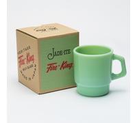Fire King Made in JAPAN nuova tazza impilabile giadeite vetro latte merce ris...