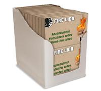 FIRE LION cubetti di accensione per camino, barbecue e stufa - particolarmente molti accenditori di ottima qualità - 24 piastre di accensione da 32 cubi - Cubi di accensione per piante Made in