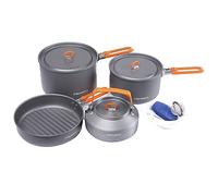 Fire-Maple 12 PCS Pentole Set da Campeggio Utensili da Cucina Outdoor Pentola Bollitore Padella per Picnic Campeggio e Escursione 3-4 Persone Feast-4
