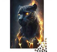 Fire Panther Beast 1000 Componenti Carta Spessa Puzzle Familiare Fan Dei Rompicapo Allenamento Cerebrale Attività Di Aggregazione Familiare 38x26cm/1000pcs