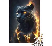 Fire Panther Beast 1000 Pezzi Carta Ecologica Set Di Puzzle Per Bambini Principianti Gioco Divertente Decorazione Murale 70x50cm/1000pcs