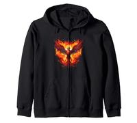 Fire Phoenix Bird Rejuvenation Reborn Mitico Bird Phoenix Felpa con Cappuccio