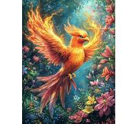 Fire Phoenix in Flower Garden Puzzle 1000 Pezzi Sfida Impossibile Esperti Mitos Fantástico Rompicapo Estremamente Difficile Per Veri Appassionati Stimolo Intellettuale Regalo 1000 PCS