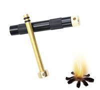 Fire Piston Starter - Portable Metal Tube | Manual Ignition Survival Gear for Outdoor Camping Hunting Hiking Bushcraft Kit Reliable Lightweight Adventure Lighting Tool