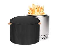 Fire Pit Cover for Solo Stove Ranger 45D x 38H,Firepit Covers Round Outdoo,420D Anti UV& Waterproof Smokeless Fire Pit Cover,for Gas/Table/Bowl Fire pits
