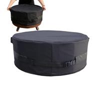 Fire Pit Cover Outdoor | Windproof Fireplace Protector Round - Waterproof Fireplace Cover - for Backyard Patio Yard Garden Winter Summer Rainy Days Vacation Home Farmers Farm