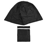Fire Pit Cover Round 31.5 Inch | Weather - Blocking Particle - Blocking Wind - Blocking Polyester Fabric | Outdoor Firepit Cover for Patio / Garden / Backyard | Elastic Hem for