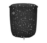 Fire Pit Cover, Round Fire Column, 24 x 27inches, Patio Heater Blanket, Fade Resistant Material, Insulated Weatherproof Design, 32-Inch Black, for Garden, Lawn, or Outdoor Grill Use