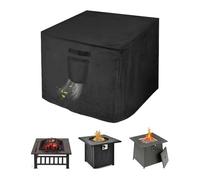 Fire Pit Cover, Waterproof Fire Shelter, 32.28x32.28in Weather Resistant Square Design, Heavy Duty Material, Uv Protection for Outdoor Deck, Patio, Camping, Rv, Travel