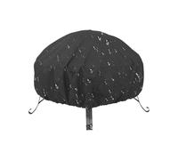 Fire Pit Cover, Windproof Weatherproof Shield with Secure Straps, Round Protector for Outdoor Use, Sturdy Oxford Fabric, Uv Resistant Feature, Patio Tool, Garden Accessory for Bonfire