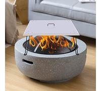Fire Pit Heat Deflector, copertura per fossa di fuoco con gambe pieghevoli, protezione dal calore per il focolare 76 x 76 x 33 cm, copertura per padella per bruciatore in acciaio inox