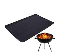 Fire Pit Mat, Heat-Resistant Bbq Pad, Fireproof Non-Slip Blanket, Protects Surfaces from Heat and Sparks, Ideal for Camping, Grilling, Deck, Garden, Outdoor, Campfire Black