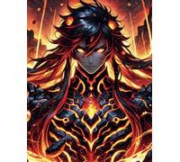 Fire Realm Notebook: Dark Fantasy Warrior Theme | 100 Lined Pages | Large 8.5 x 11 Journal for Writing & Creativity: Volcanic Landscape & Fiery ... Design for Fantasy Fans, Writers, and Gamers