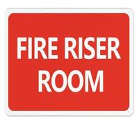 Fire Riser Room Identification Metal Sign 12x8 Inch
