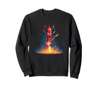 Fire Rocket con Chitarra elettrica per Gli Amanti dello Spazio Rock Felpa