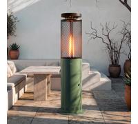 FIRE ROUND PELLET HEATER - Stufa Da Esterno A Pellet Da 17,5 KW Senza Fumo Salvia