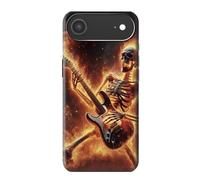 Fire Skeleton Playing Guitar Case Cover Custodia per iPhone Air