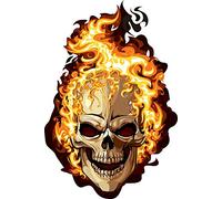 Fire Skull Ghost Rider - Adesivo grafico - Impermeabile - Resistente allo sbiadimento Die Cut