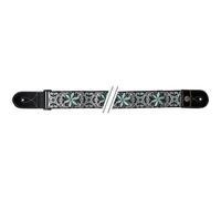 Fire&Stone 531067.0 Tracolla per Chitarra Edizione Folclore Jacquard, Verde/Bianco