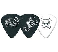 Fire Stone Plettro, Plectrum/Pick Monster, 351 Forma, Dragone, nero, 0,81 mm, 12 pezzi