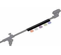 Fire Stone Portaplettri in gomma per asta microfono, nero, Lunghezza 18 cm, per 5-6 plettri