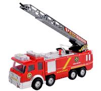 Fire Truck giocattolo, luci e suoni di camion giocattoli con scala a retrattile e spray per l'acqua, giocattoli per bambini alimentari a batteria universale per bambini da 3+ camion dei pompieri