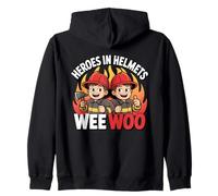 Fire Truck Rescue Enthusiast Firefighter Squad Wee Woo Felpa con Cappuccio