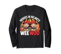 Fire Truck Rescue Enthusiast Firefighter Squad Wee Woo Maglia a Manica