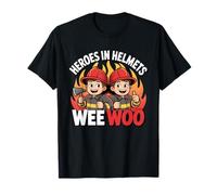 Fire Truck Rescue Enthusiast Firefighter Squad Wee Woo Maglietta