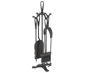 Fire Vida Home Discount -Set di 5 Attrezzi per caminetto, Colore: Nero