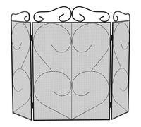 Fire Vida Tapton 3 Panel Screen/Spark Guard, Metallo, Nero, Acciaio, H 58 x L 81 x P 23 cm Circa