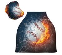 Fire Water Baseball Passeggino Tettoia Copri Seggiolino Copertura Infermieristica Auto per Bambini per L'Allattamento Al Seno Morbido Traspirante Elastica Tettuccio