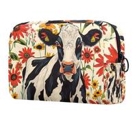 Fire Water Chinese Yin Yang Pattern Cosmetic Makeup Bag Piccola borsa da viaggio con cerniera Borsa da toilette portatile Organizer per trucco per donne ragazze, Multicolore 03,